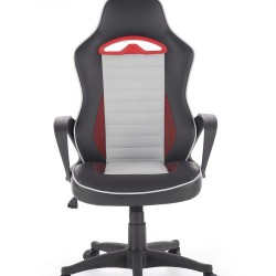 Фото1.Кресло BERING Черный - Серый - Красный Halmar